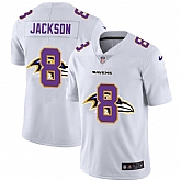 Nike Ravens 8 Lamar Jackson White Shadow Logo Limited Jersey Yhua,baseball caps,new era cap wholesale,wholesale hats